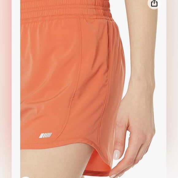 Women's Orange Athletic Shorts - Picture 3 of 4